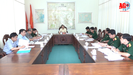 Bí thư Tỉnh ủy An Giang Lê Hồng Quang chủ trì hội nghị kiểm điểm Ban Thường vụ Đảng ủy Quân sự tỉnh năm 2022