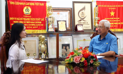 Chủ tịch Liên đoàn Lao động tỉnh An Giang trả lời phỏng vấn trước thềm Đại hội XI Công đoàn tỉnh An Giang