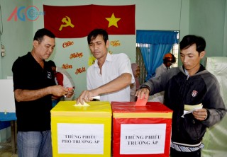 Tri Tôn, Châu Thành: Tổ chức bầu cử Trưởng, Phó trưởng khóm, ấp