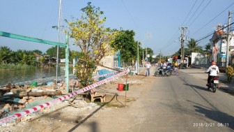 Sạt lở đe dọa nhà thờ ông Chưởng
