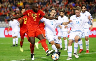 Lukaku cán mốc 50 bàn, Bỉ đoạt vé đầu tiên dự VCK EURO 2020