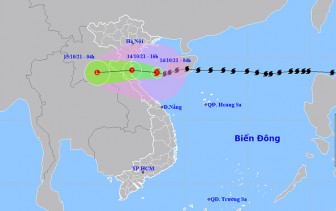 Thời tiết ngày 14-10: Bão số 8 giảm cấp trước khi đi vào đất liền, Bắc Bộ và Quảng Trị có mưa rất to