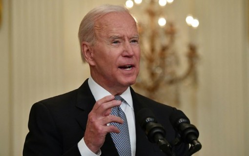 Tổng thống Mỹ Joe Biden họp báo nhân một năm ngày cầm quyền