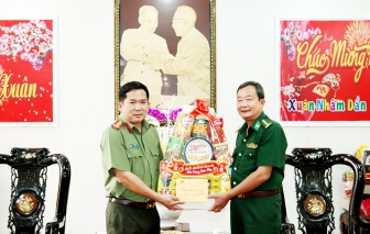 Đại tá Đinh Văn Nơi thăm, chúc Tết các đơn vị lực lượng vũ trang