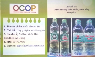 Huyện Tịnh Biên có thêm 2 sản phẩm đạt chứng nhận OCOP 3 sao
