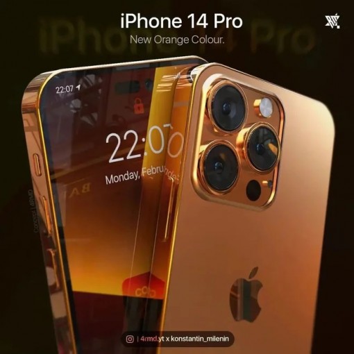 Ngắm iPhone 14 Pro phiên bản màu vàng cam, đẹp mãn nhãn từng đường nét
