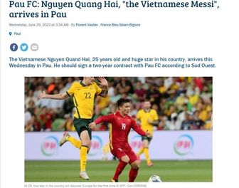 Pau FC lên kế hoạch ra mắt Quang Hải