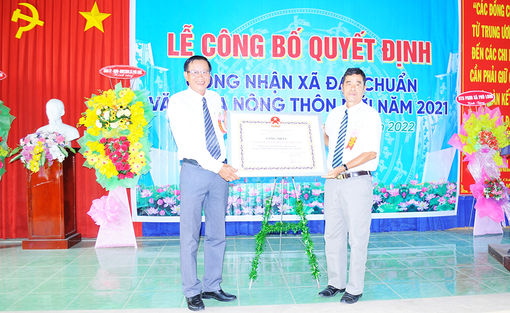 Thêm xã ở Phú Tân được công nhận đạt chuẩn “Xã văn hóa nông thôn mới” 2 năm liền