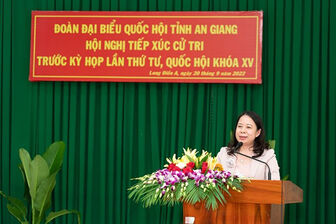 Phó Chủ tịch nước Cộng hòa XHCN Việt Nam Võ Thị Ánh Xuân tiếp xúc cử tri huyện Chợ Mới