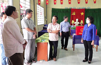 Kiểm tra công tác chuẩn bị bầu cử trưởng ấp, khóm, nhiệm kỳ 2022-2027 ở Thoại Sơn