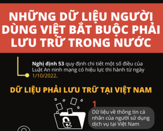 Luật An ninh mạng: Các dữ liệu người dùng Việt phải lưu trữ trong nước
