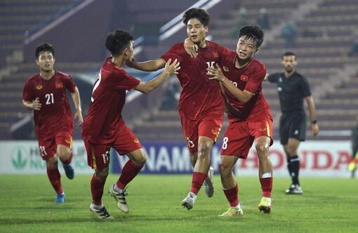 Thắng đậm U17 Đài Loan, U17 Việt Nam dẫn đầu bảng F vòng loại U17 Châu Á