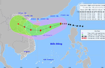 Thời tiết ngày 17/10: Không khí lạnh tăng cường, Bắc Bộ trời lạnh về đêm và sáng, bão số 6 trên biển Đông