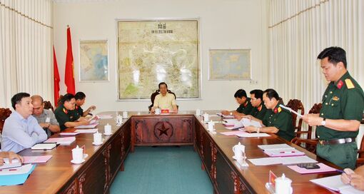 Bí thư Tỉnh ủy An Giang Lê Hồng Quang chủ trì hội nghị kiểm điểm Ban Thường vụ Đảng ủy Quân sự tỉnh năm 2022