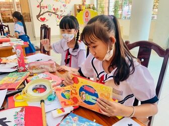 Tổ chức nhiều hoạt động Mừng Đảng - Mừng Xuân Quý Mão 2023 cho học sinh tiểu học ở TP. Long Xuyên