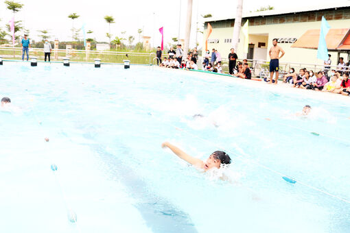 Châu Thành phát động phong trào toàn dân tập luyện môn bơi phòng, chống đuối nước