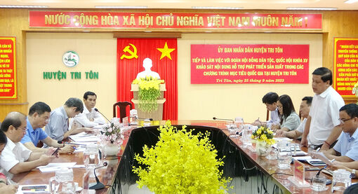 Hội đồng Dân tộc của Quốc hội khảo sát tại An Giang