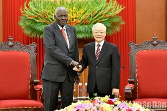 Tổng Bí thư Nguyễn Phú Trọng tiếp đồng chí Esteban Lazo Hernandez, Ủy viên Bộ Chính trị, Chủ tịch Quốc hội Chính quyền Nhân dân Cộng hòa Cuba