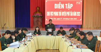 Khai mạc diễn tập khu vực phòng thủ huyện Phú Tân