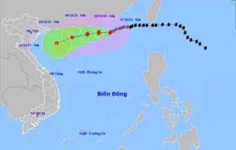 Bão số 4 giật cấp 16 ở Biển Đông, miền Bắc nhiều nơi mưa rất to
