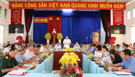 Châu Thành họp báo Bí thư các xã, thị trấn tháng 11
